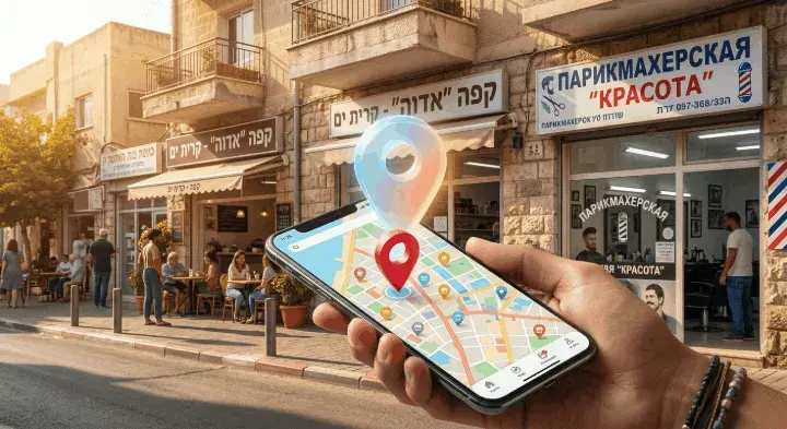 Local business search on Google Maps in Israel
